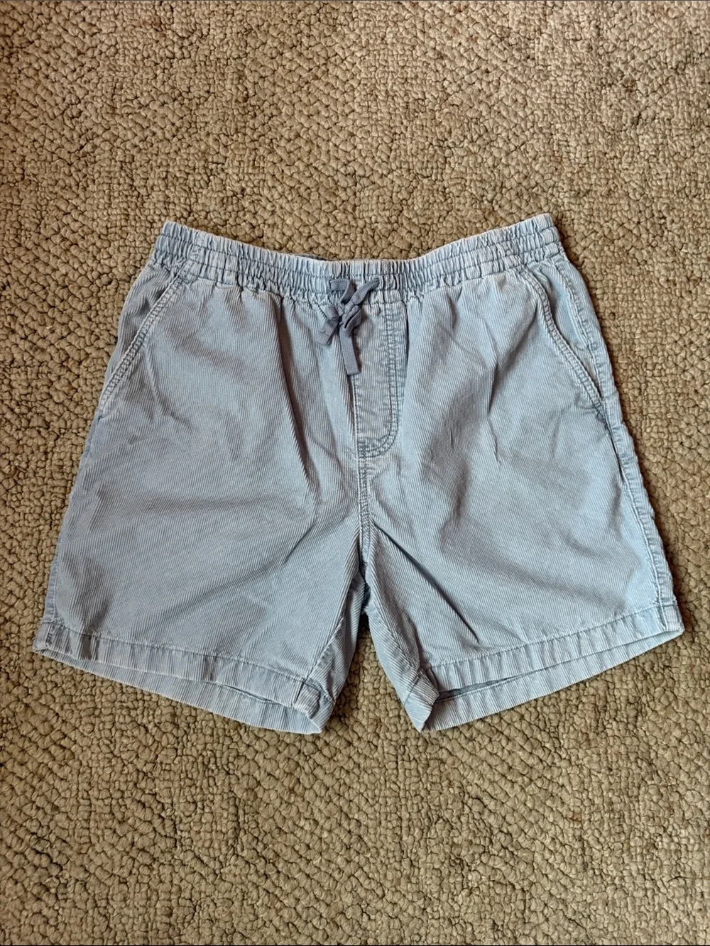 J. Crew Light Blue Elastic Waist Corduroy Shorts